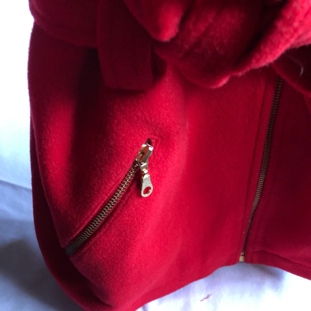 Red wool coat - Picture 5 of 6